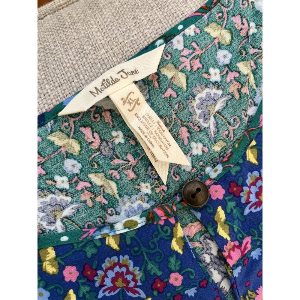 Matilda Jane / Carve Designs XL Ditsy Floral Boho Tunic Shirts Tops Lot Of 2 - Picture 9 of 11